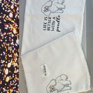 💩 Poodle Print Kitchen Towels
